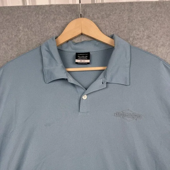 Nike Golf Polo Shirt Mens 2XL Light Blue Dri FIT Briggs & Stratton Embroidered - Picture 3 of 11